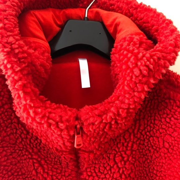 Fabletics Red Teddy Jacket - Picture 2 of 5